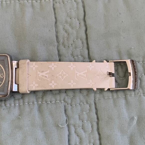 Louis Vuitton White Speedy Watch Working USED Authentic - Picture 3 of 15